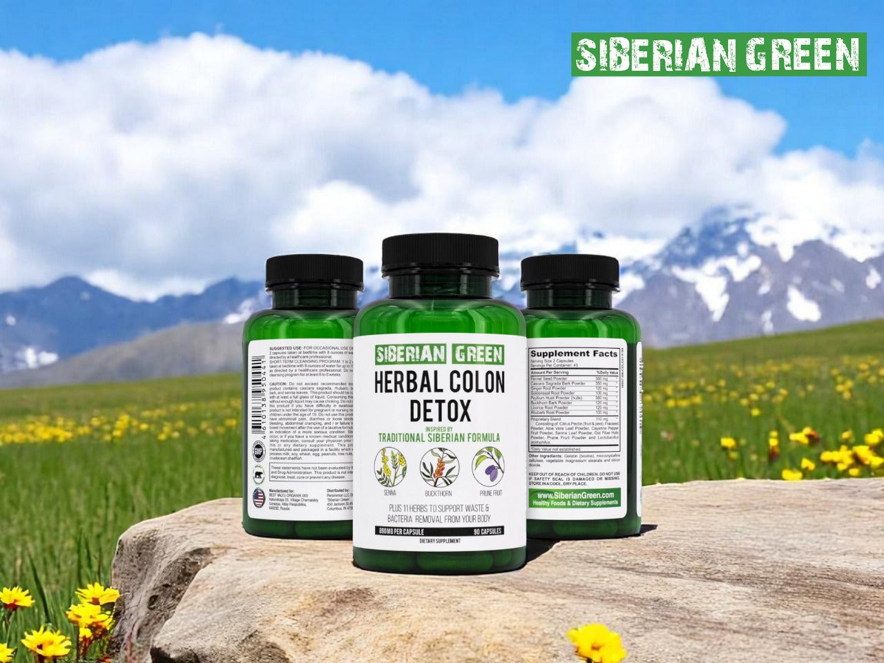 Herbal colon detox supplement