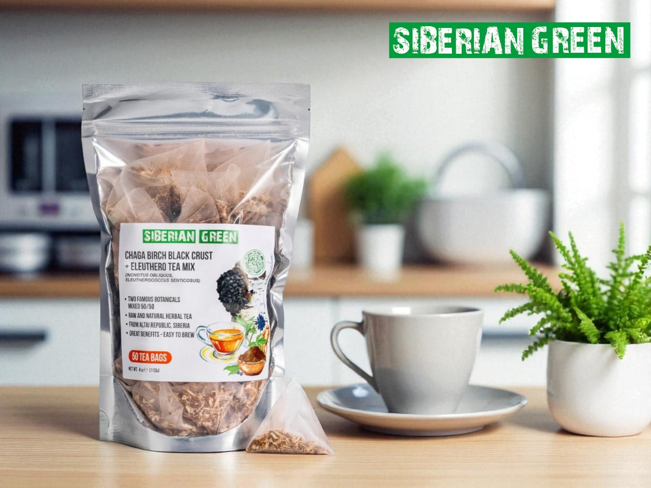 Chaga mushroom tea for immune support