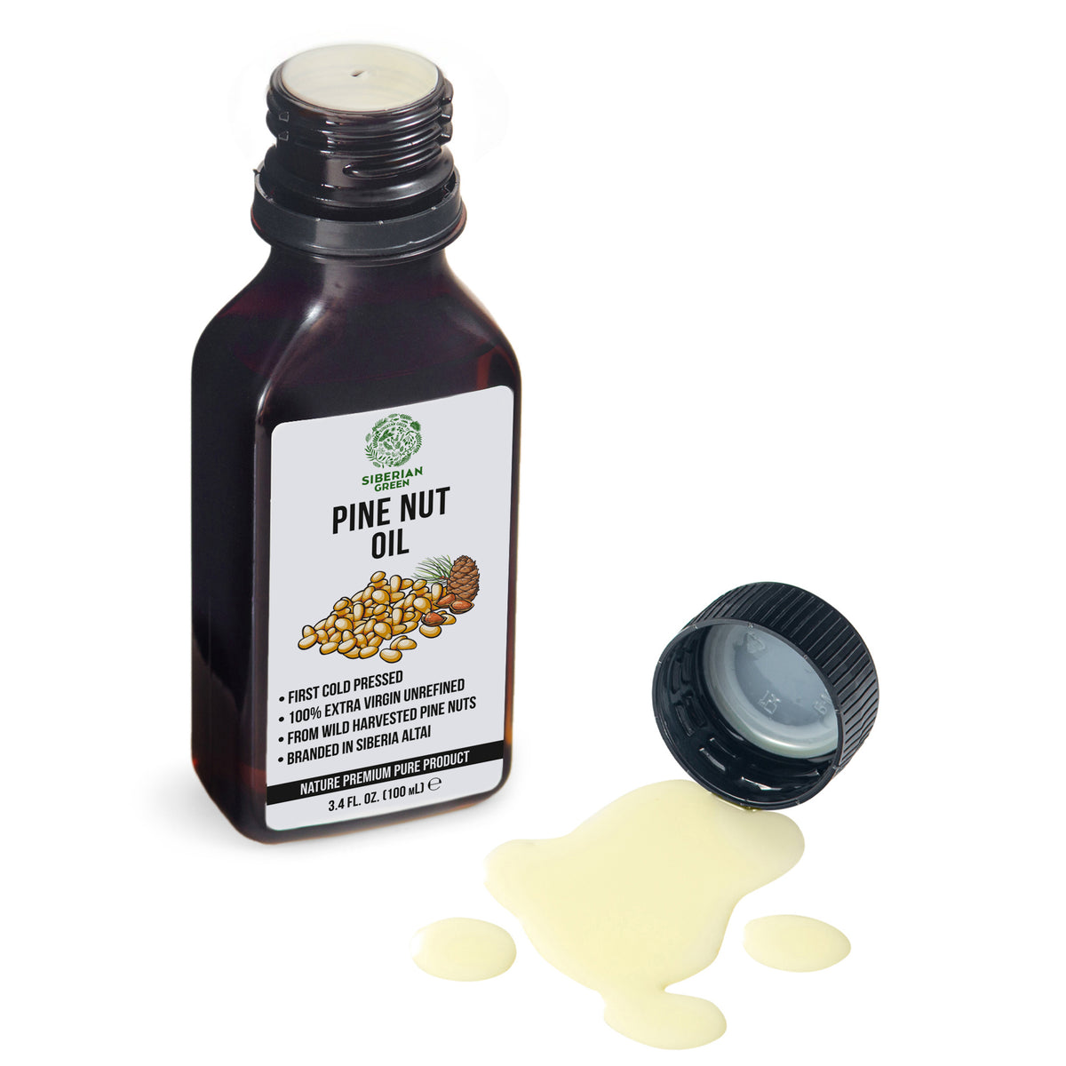 Extra Virgin Siberian Pine Nut Oil – 100% Pure & Cold Pressed