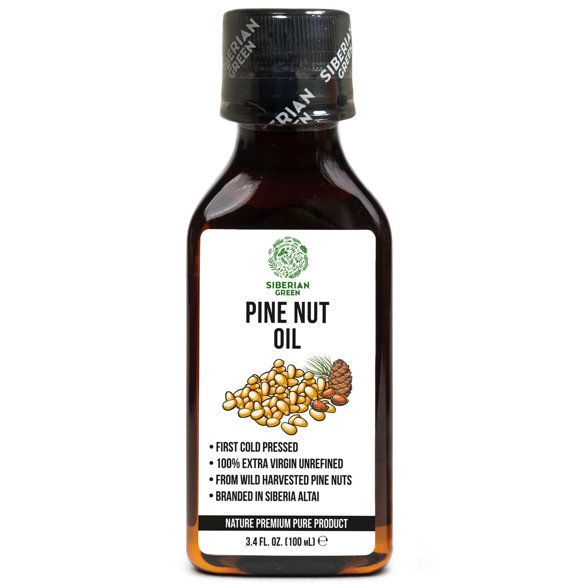 Extra Virgin Siberian Pine Nut Oil – 100% Pure & Cold Pressed