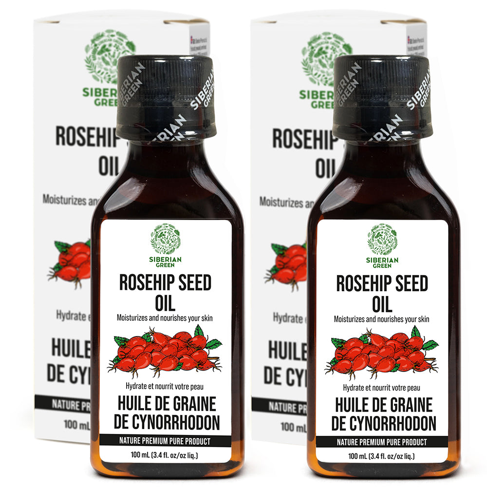 Siberian Green Wild Harvested Rosehip Seed Oil 100ml | Extra Virgin 100% Natural Skin and Wellness