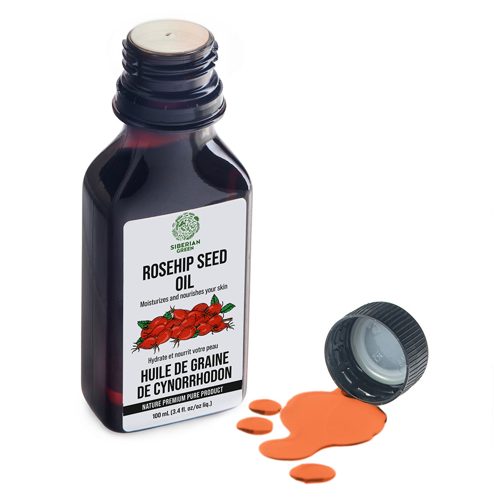 Siberian Green Wild Harvested Rosehip Seed Oil 100ml | Extra Virgin 100% Natural Skin and Wellness