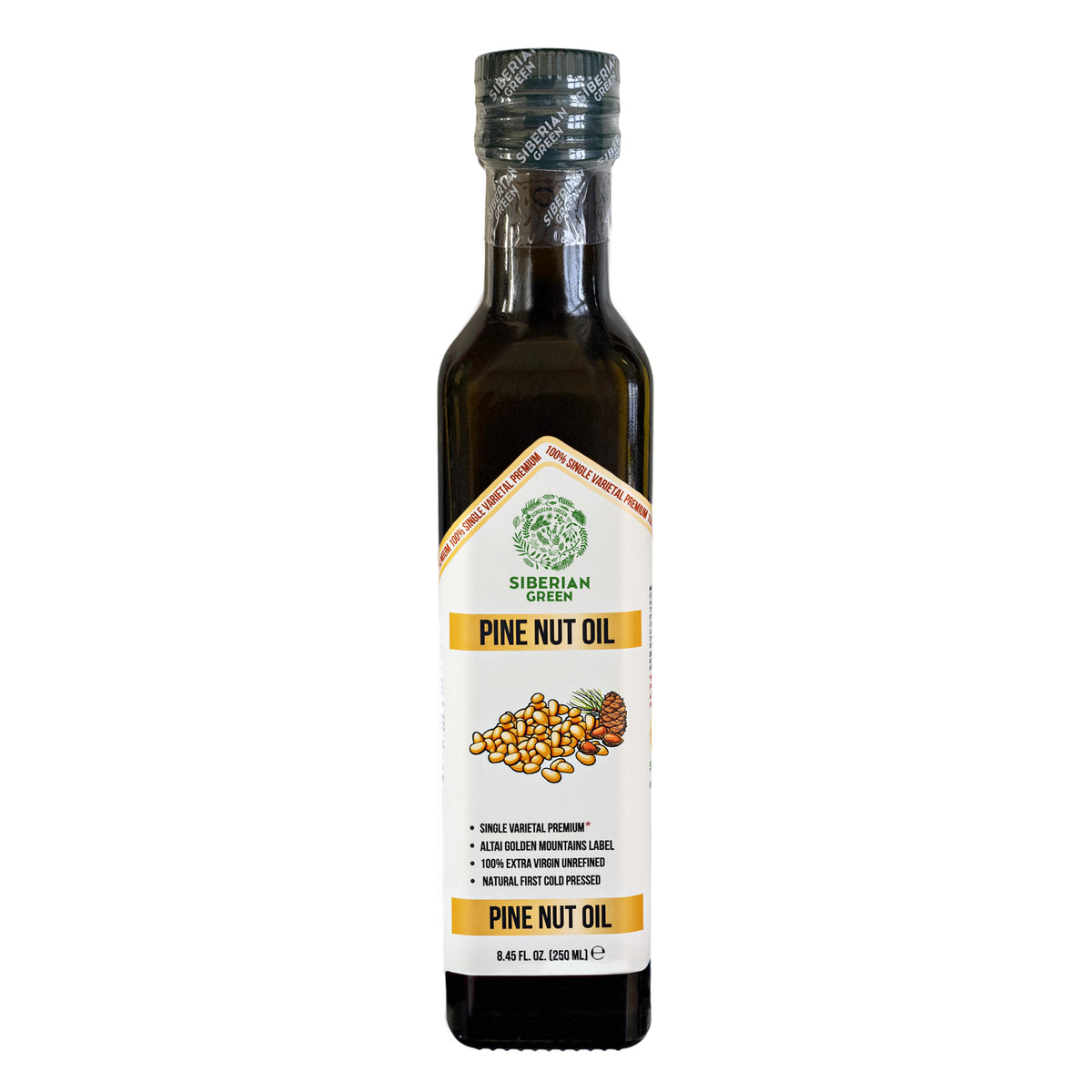 Organic Pine Nut Oil – Cold Pressed 250ml Single Varietal Premium