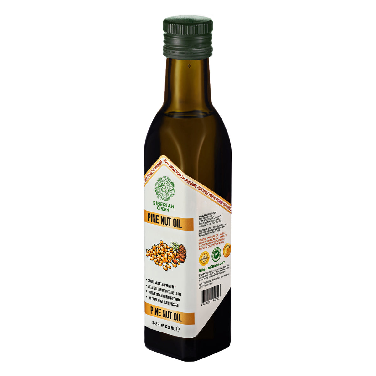 Organic Pine Nut Oil – Cold Pressed 250ml Single Varietal Premium