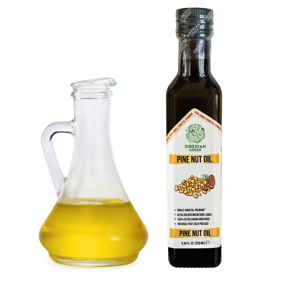 Organic Pine Nut Oil – Cold Pressed 250ml Single Varietal Premium