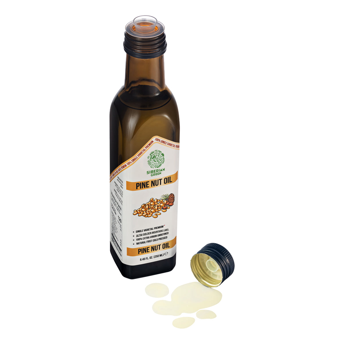 Organic Pine Nut Oil – Cold Pressed 250ml Single Varietal Premium