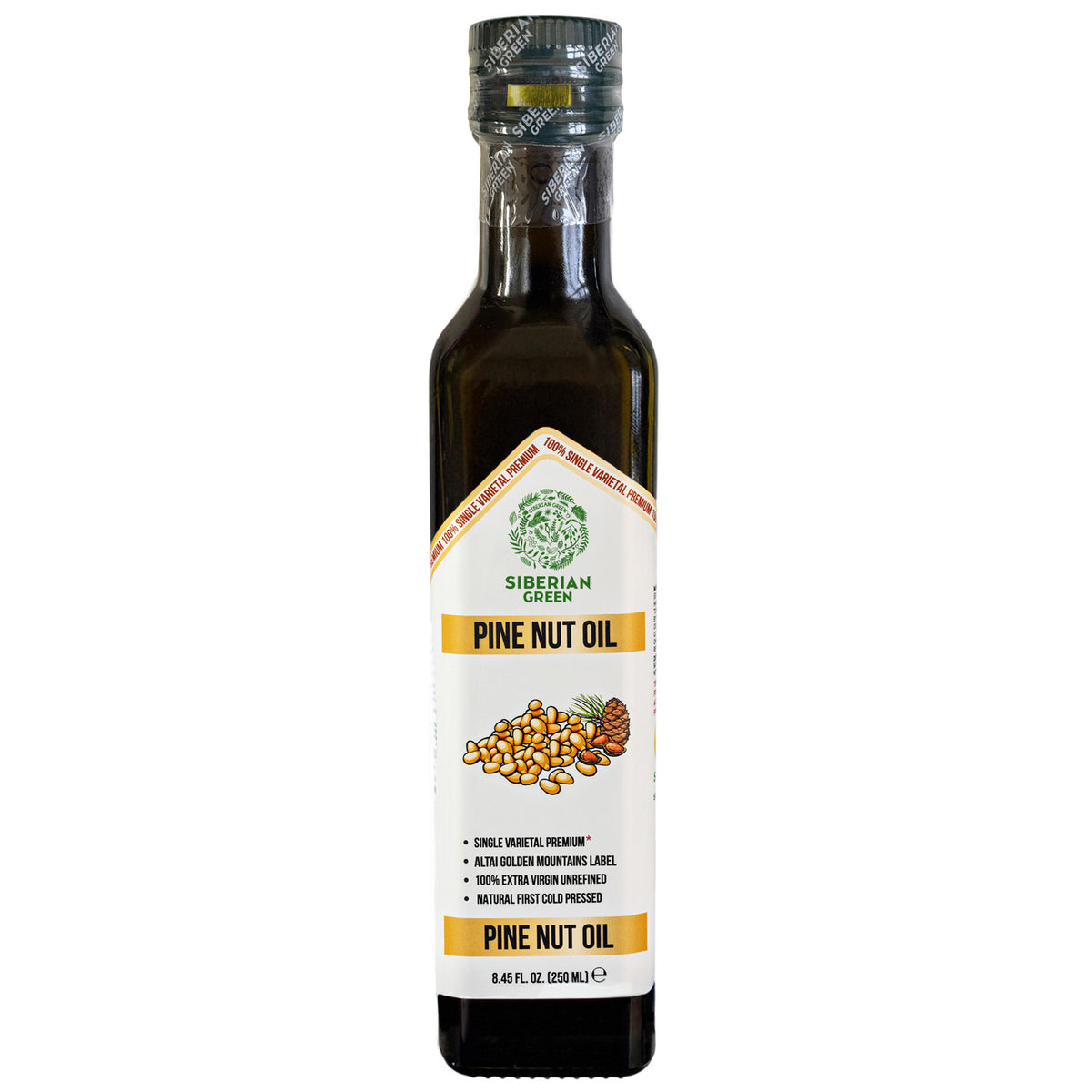Organic Pine Nut Oil – Cold Pressed 250ml Single Varietal Premium