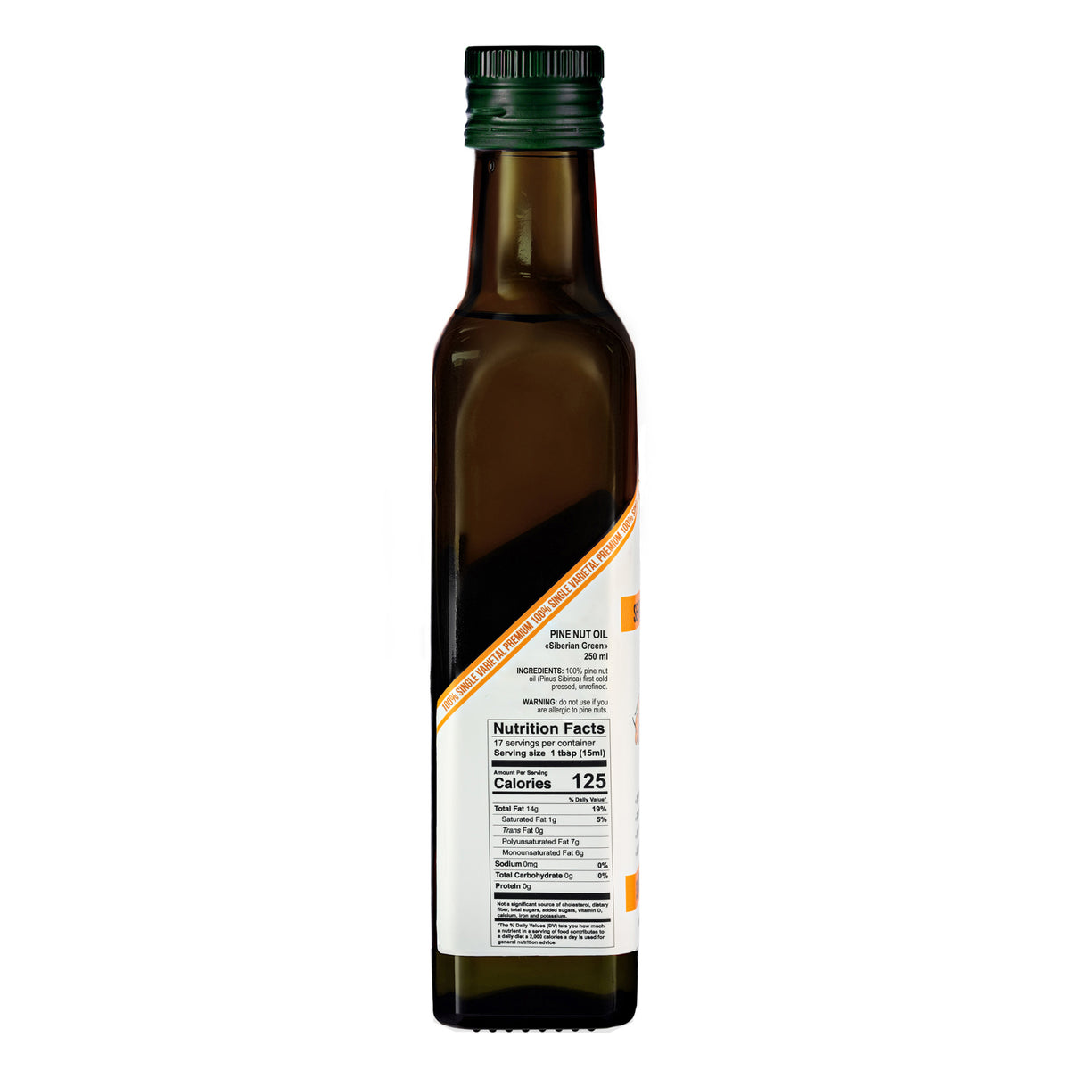 Siberian Green Sea Buckthorn Oil – 250 ml Extra Virgin (Glass Bottle)