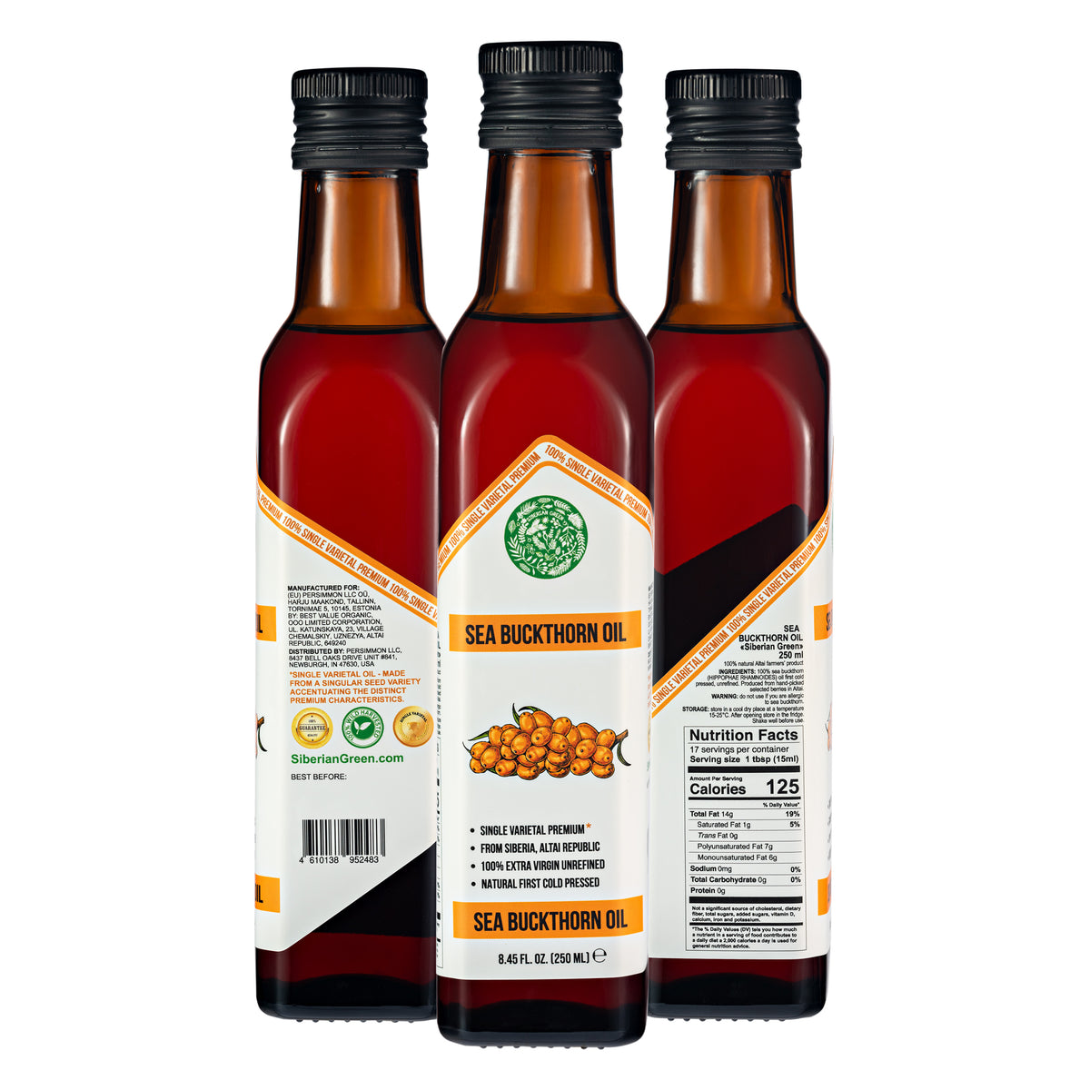 Siberian Green Sea Buckthorn Oil – 250 ml 
