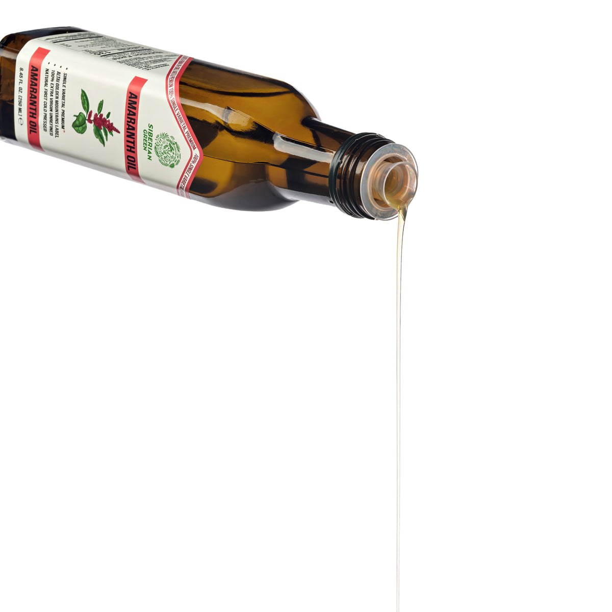 Siberian Green Amaranth Oil– 250ml Premium Cold-Pressed Glass Bottle