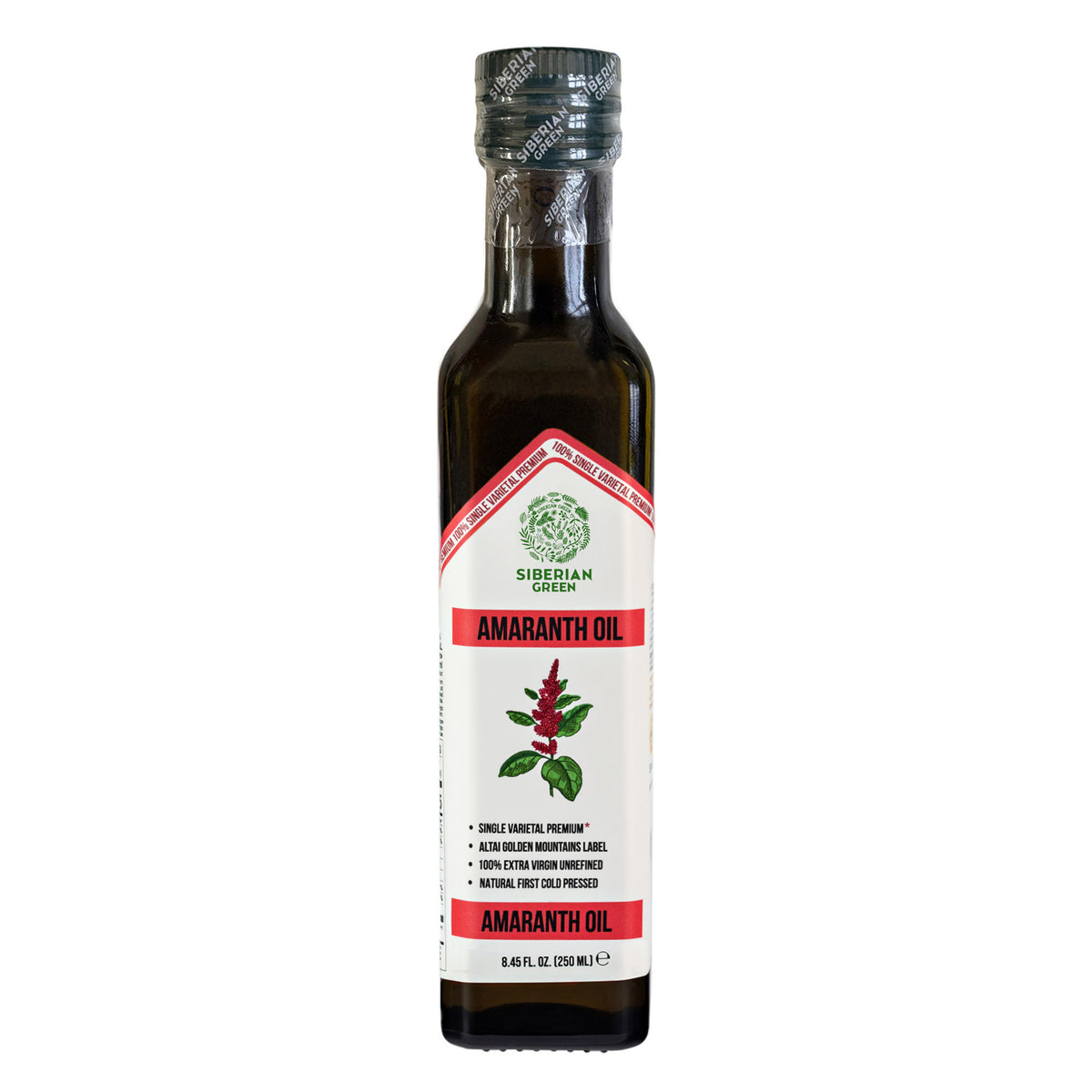 Siberian Green Amaranth Oil– 250ml Premium Cold-Pressed Glass Bottle