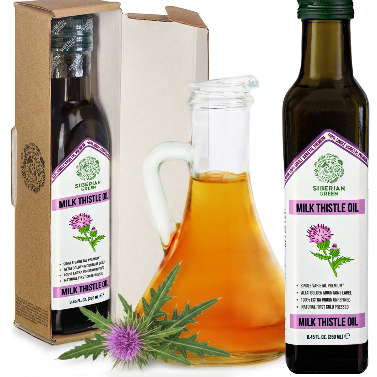 Siberian Green Milk Thistle Oil – 250 ml Extra Virgin