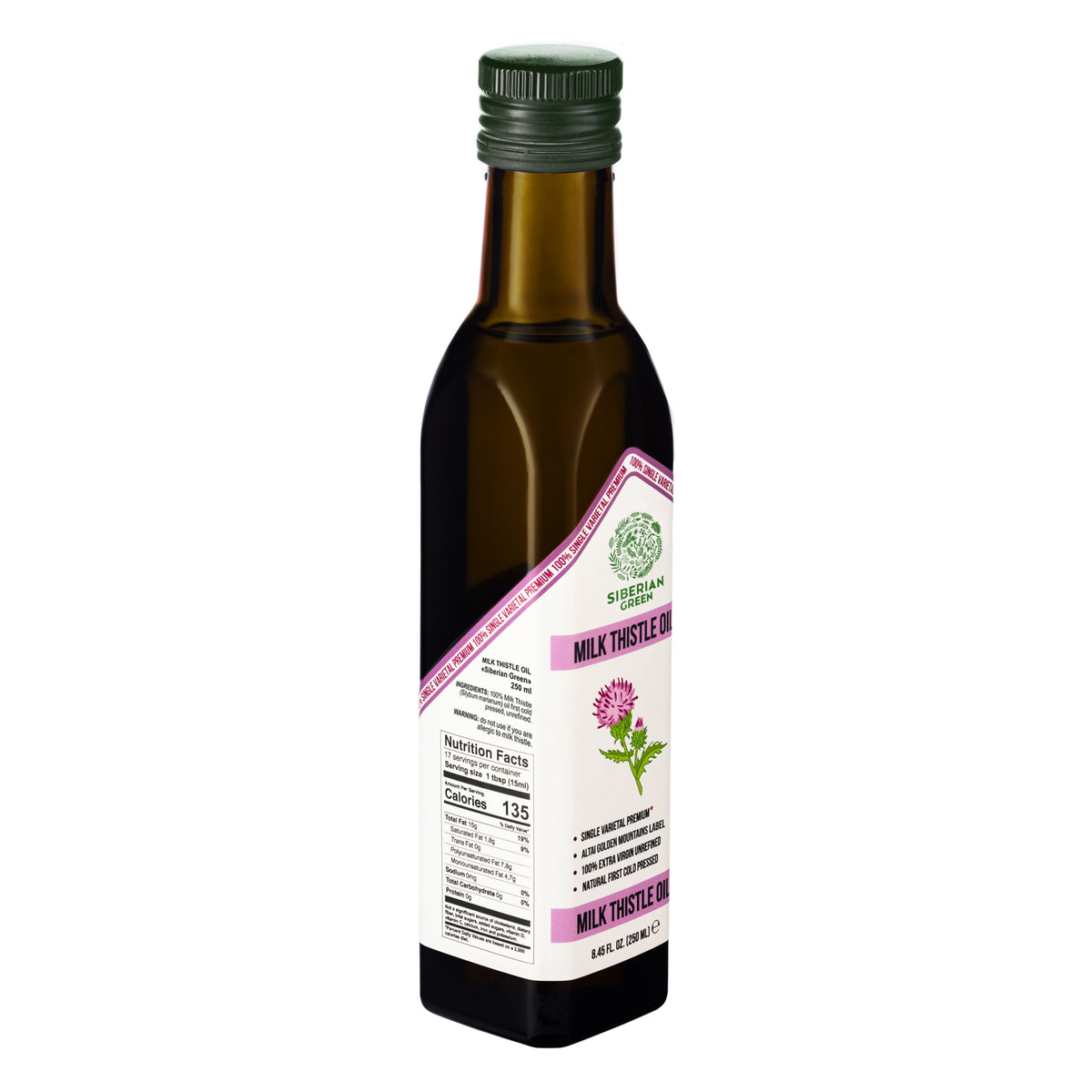 Siberian Green Milk Thistle Oil – 250 ml Extra Virgin
