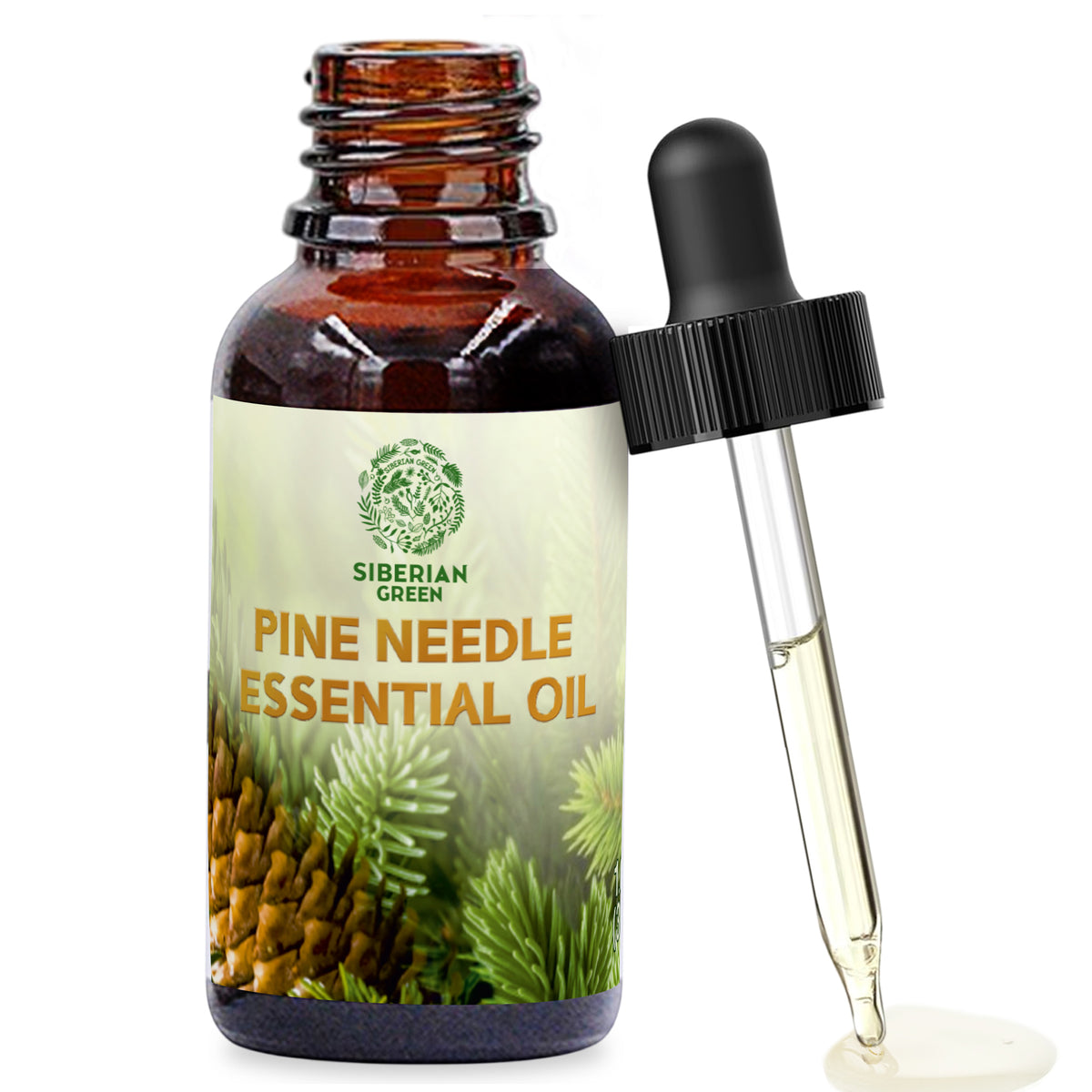 Siberian Pine Needle Essential Oil 30 ml 1.0 fl oz – Pure Therapeutic Grade Aromatherapy Oil for Diffuser, Sauna, Massage and Home Fragrance