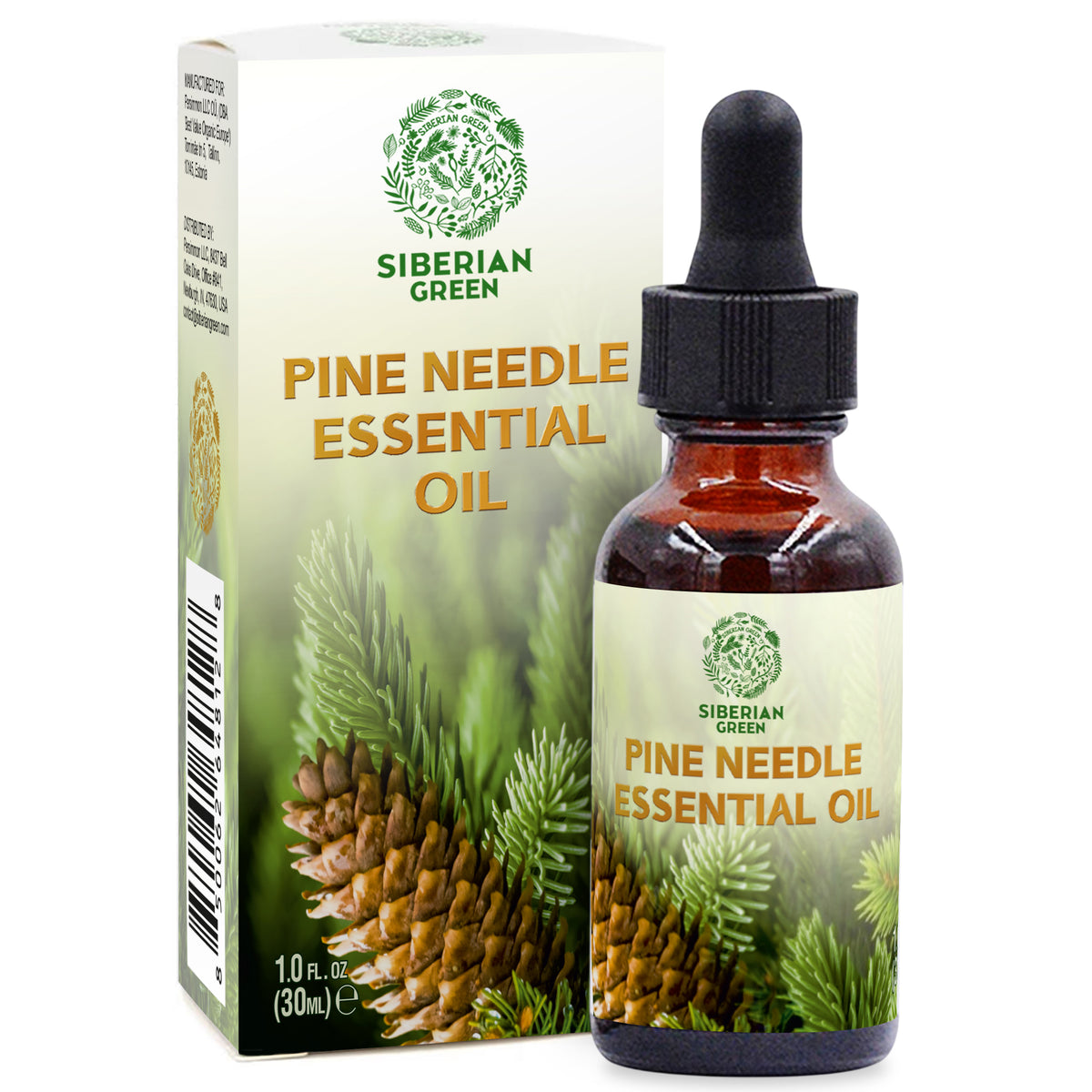 Siberian Pine Needle Essential Oil 30 ml 1.0 fl oz – Pure Therapeutic Grade Aromatherapy Oil for Diffuser, Sauna, Massage and Home Fragrance