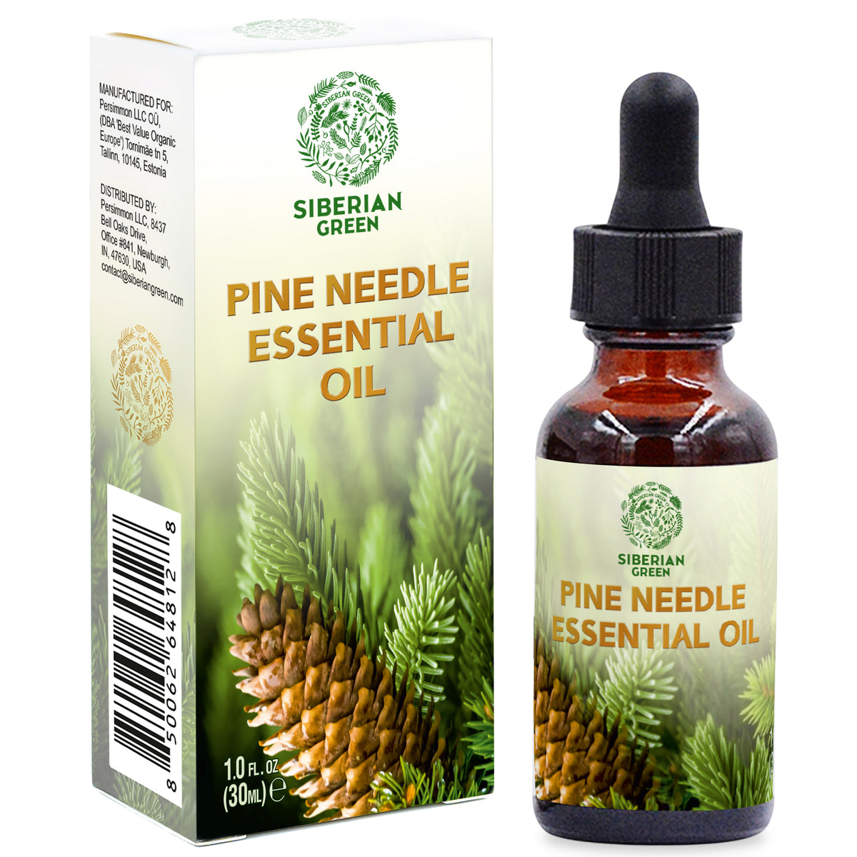 Siberian Pine Needle Essential Oil 30 ml 1.0 fl oz – Pure Therapeutic Grade Aromatherapy Oil for Diffuser, Sauna, Massage and Home Fragrance
