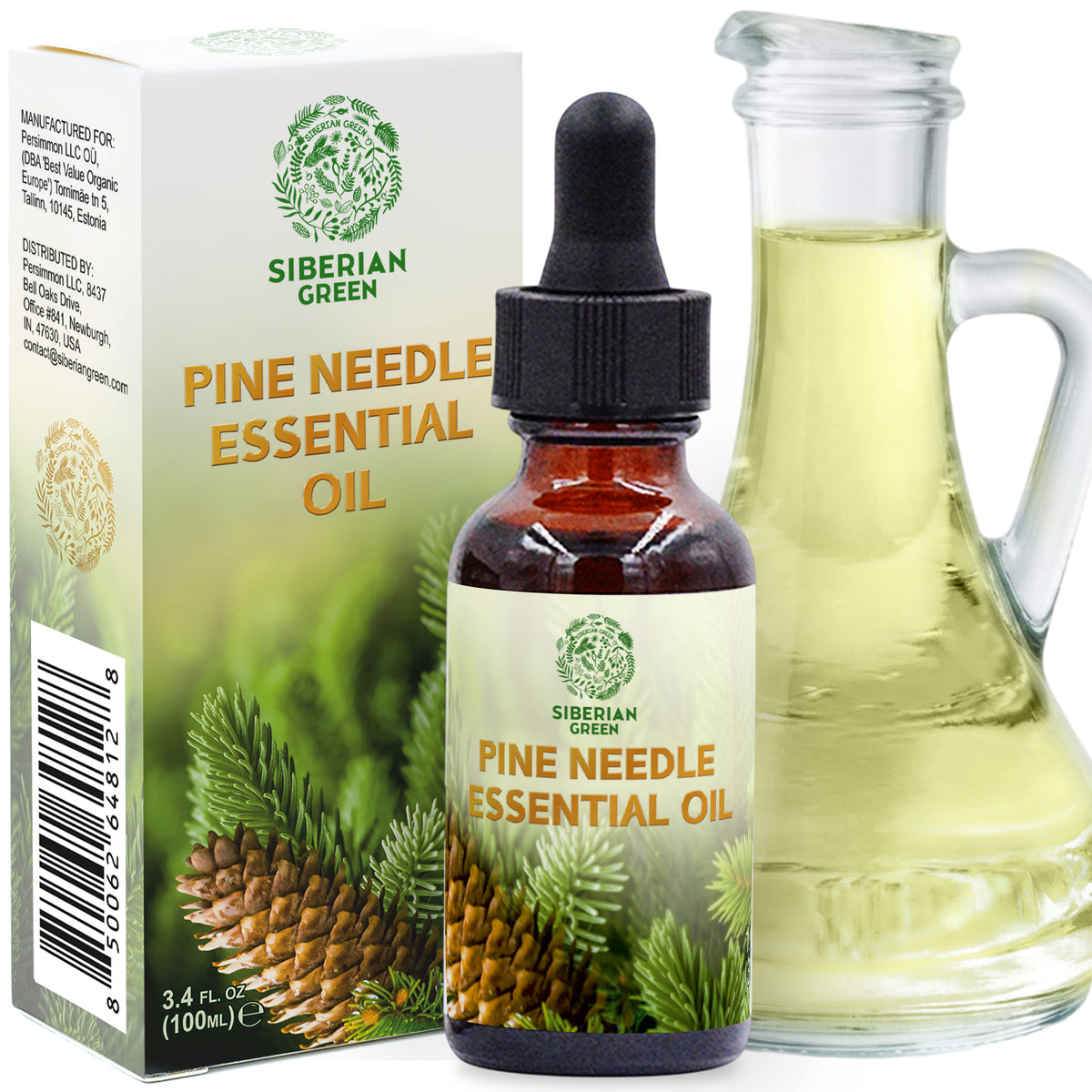 Siberian Pine Needle Essential Oil 30 ml 1.0 fl oz – Pure Therapeutic Grade Aromatherapy Oil for Diffuser, Sauna, Massage and Home Fragrance