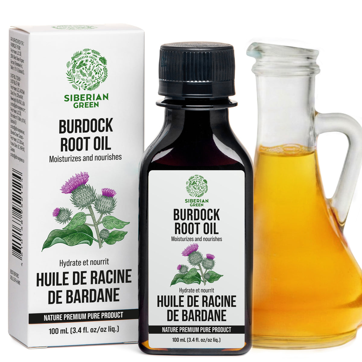 Siberian Burdock Root Oil 100ml - Pure & Natural Care for Hair, Skin & Body