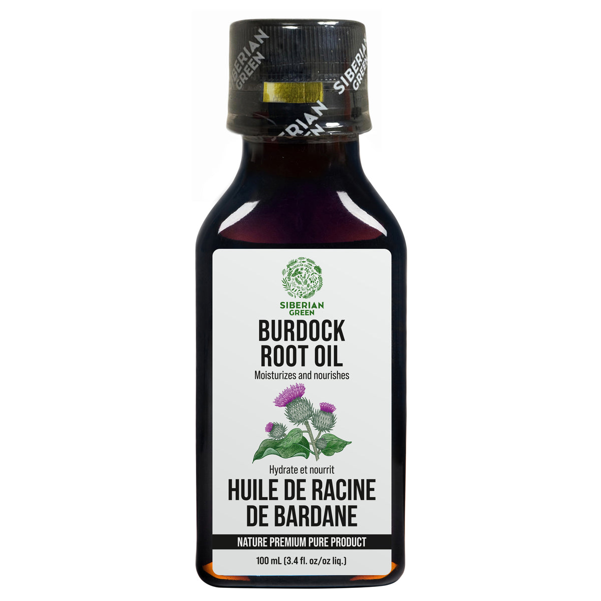 Aceite de bardana siberiana Evalar 100 ml 3,4 fl. oz Puro natural 100 % prémium Cuidado del cabello, la piel y el cuerpo
