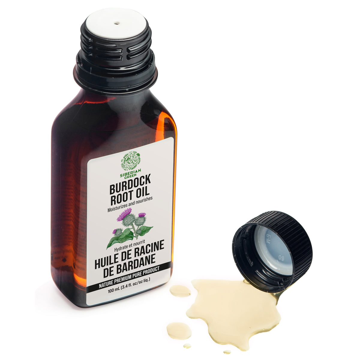 Siberian Burdock Root Oil 100ml - Pure & Natural Care for Hair, Skin & Body