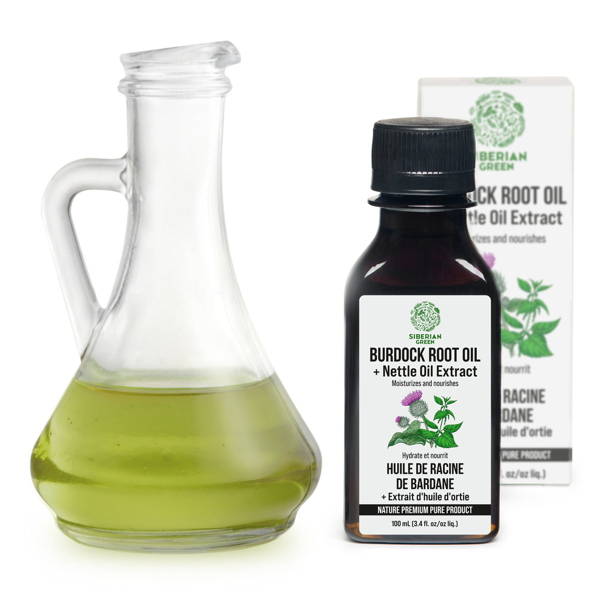 Siberian Burdock Root Oil with Nettle Oil Extract - 100ml | Natural Hair & Scalp Treatment