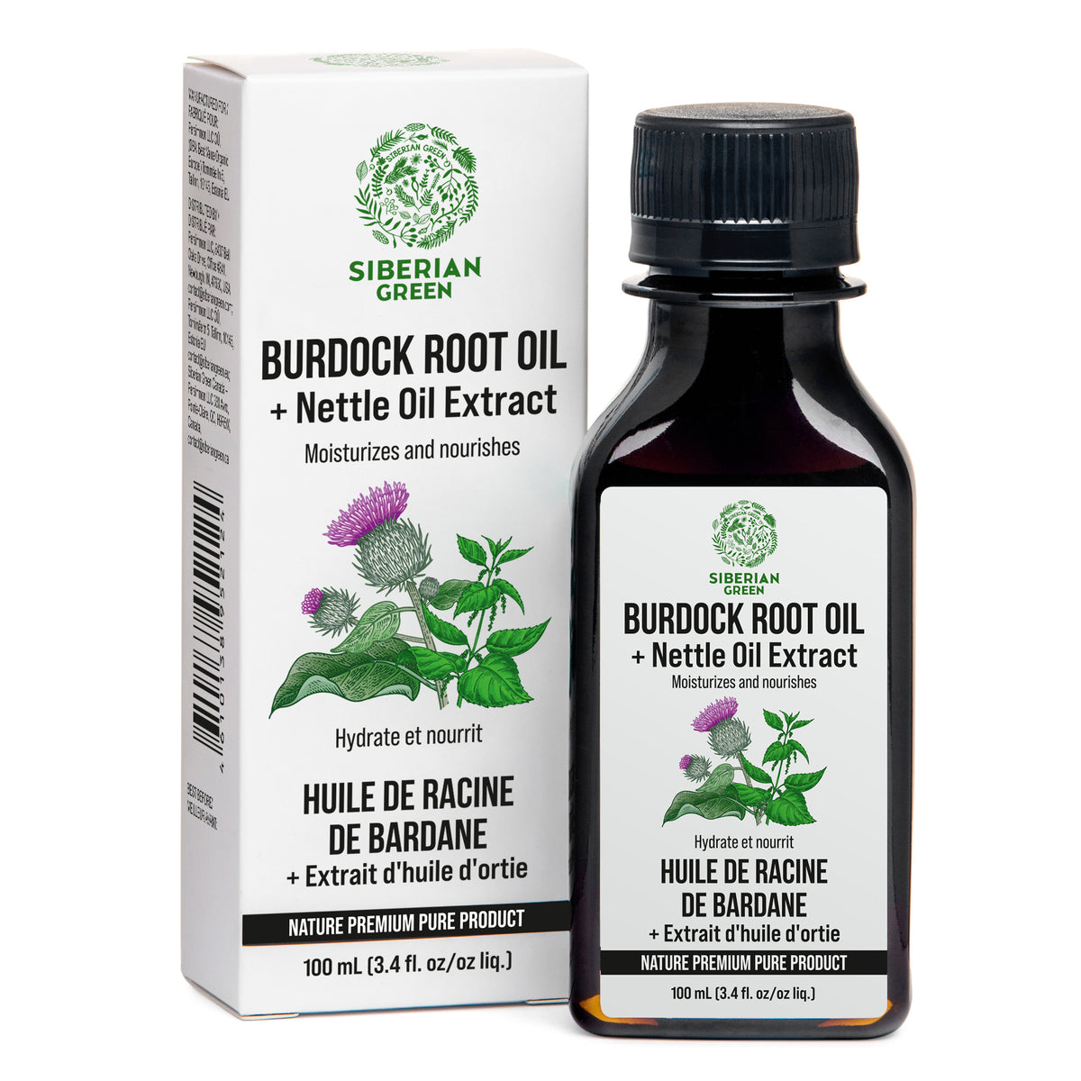 Siberian Burdock Root Oil with Nettle Oil Extract - 100ml | Natural Hair & Scalp Treatment