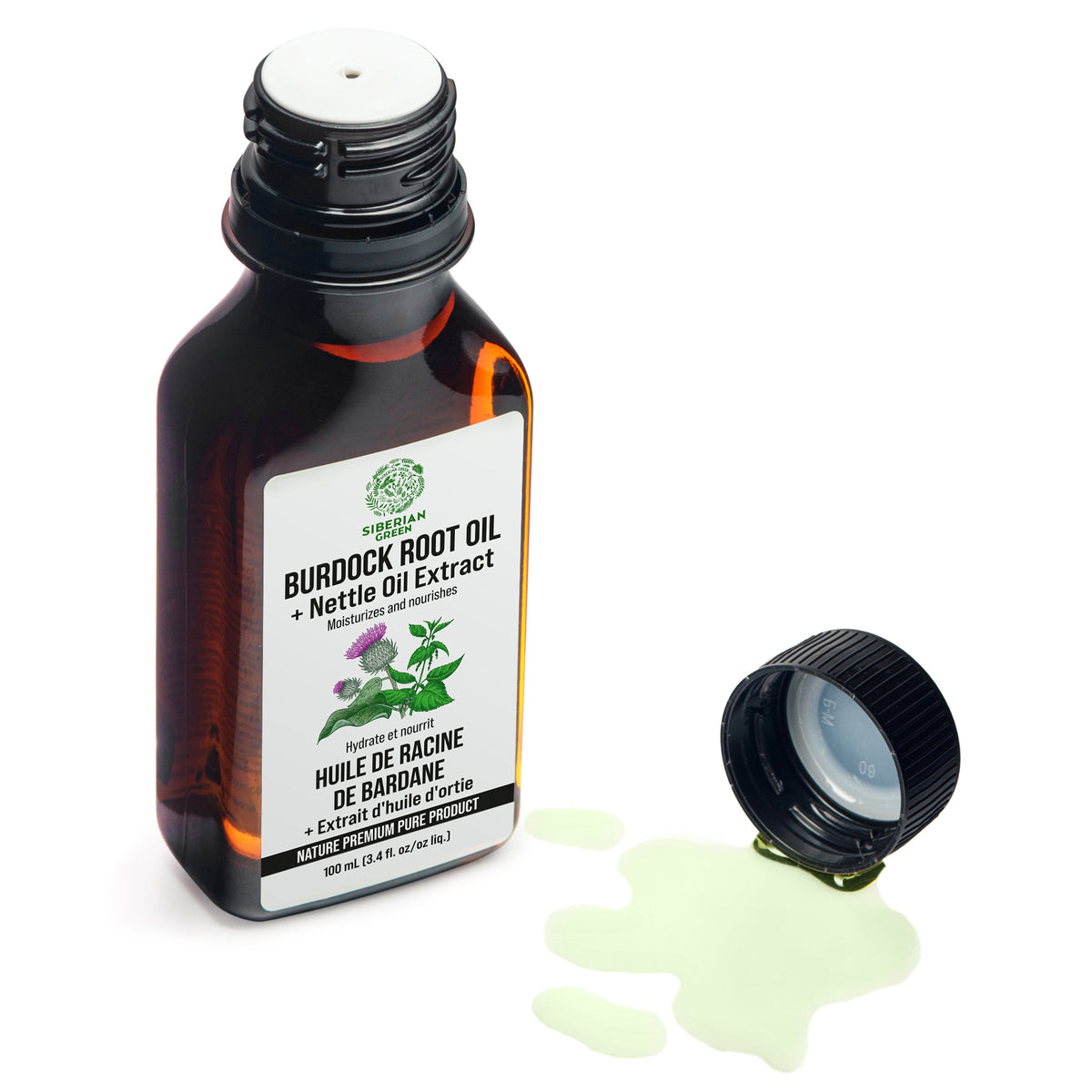 Siberian Burdock Root Oil with Nettle Oil Extract - 100ml | Natural Hair & Scalp Treatment