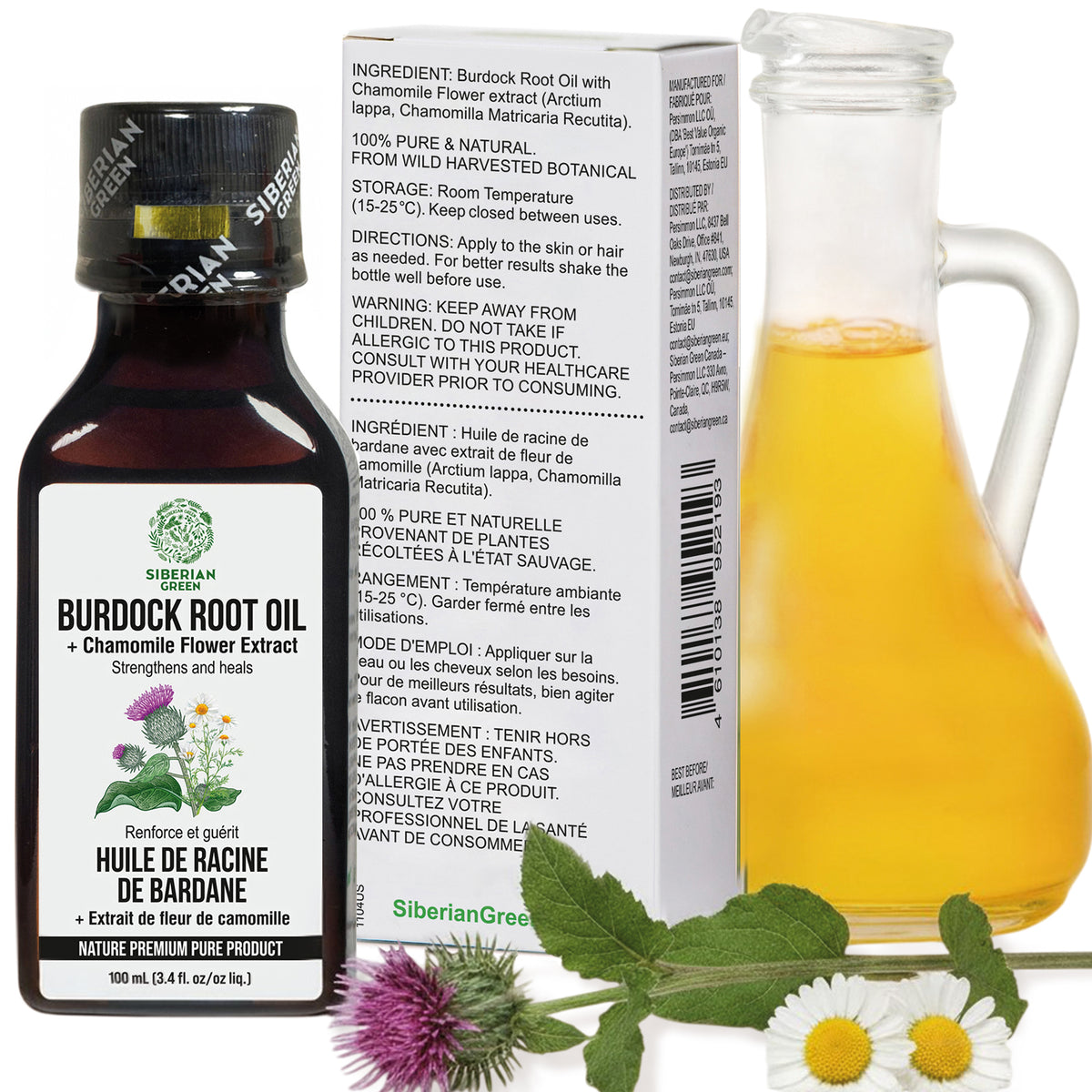 Burdock Oil with Chamomile Extract: Natural Care for Healthier Hair