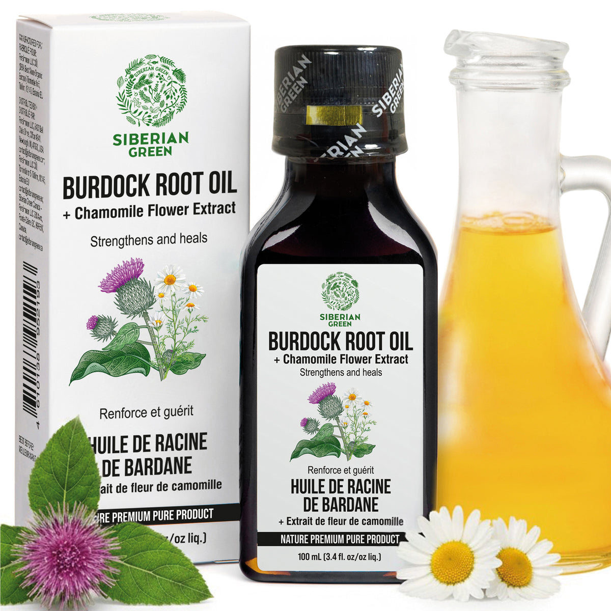 Burdock Oil with Chamomile Extract: Natural Care for Healthier Hair