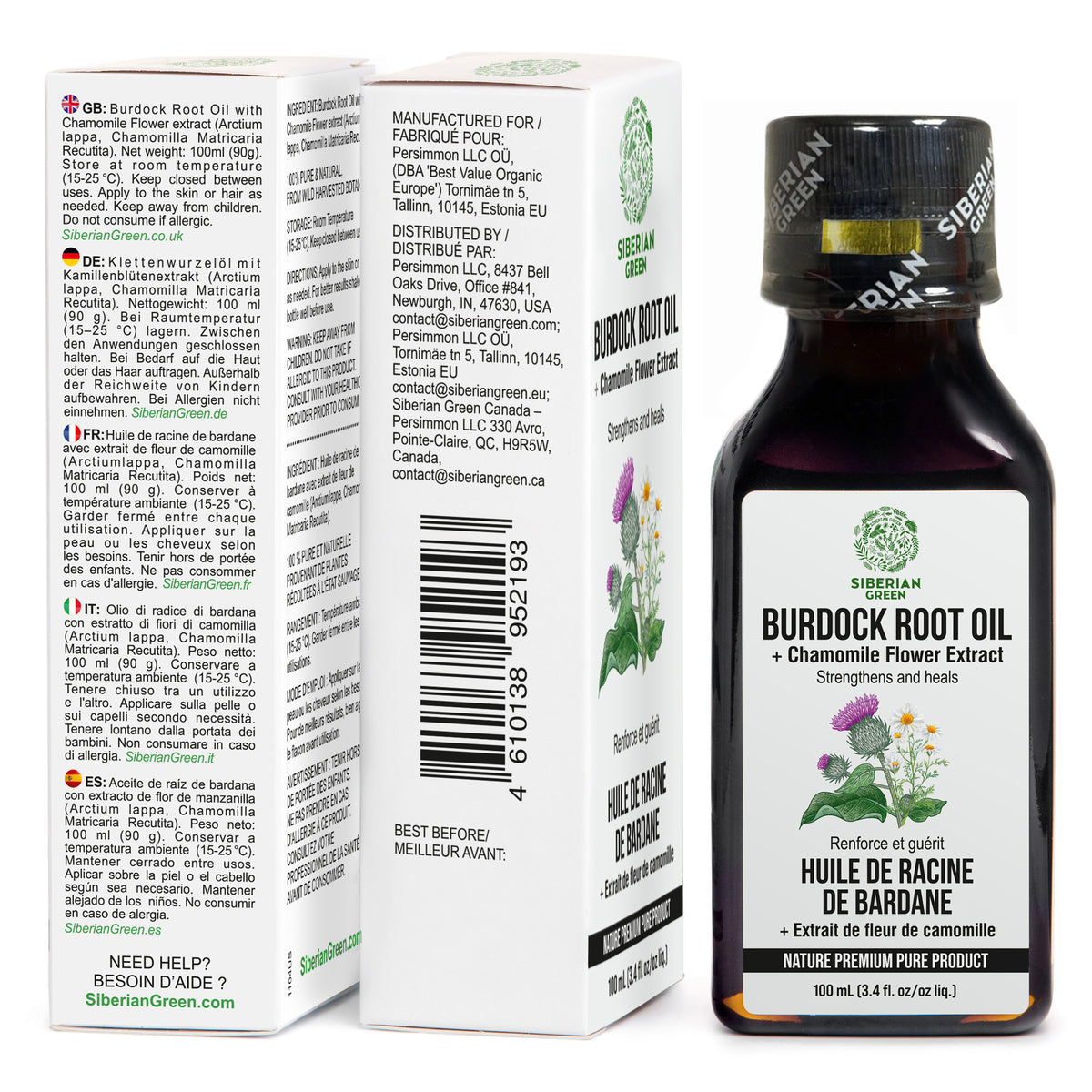 Burdock Oil with Chamomile Extract: Natural Care for Healthier Hair