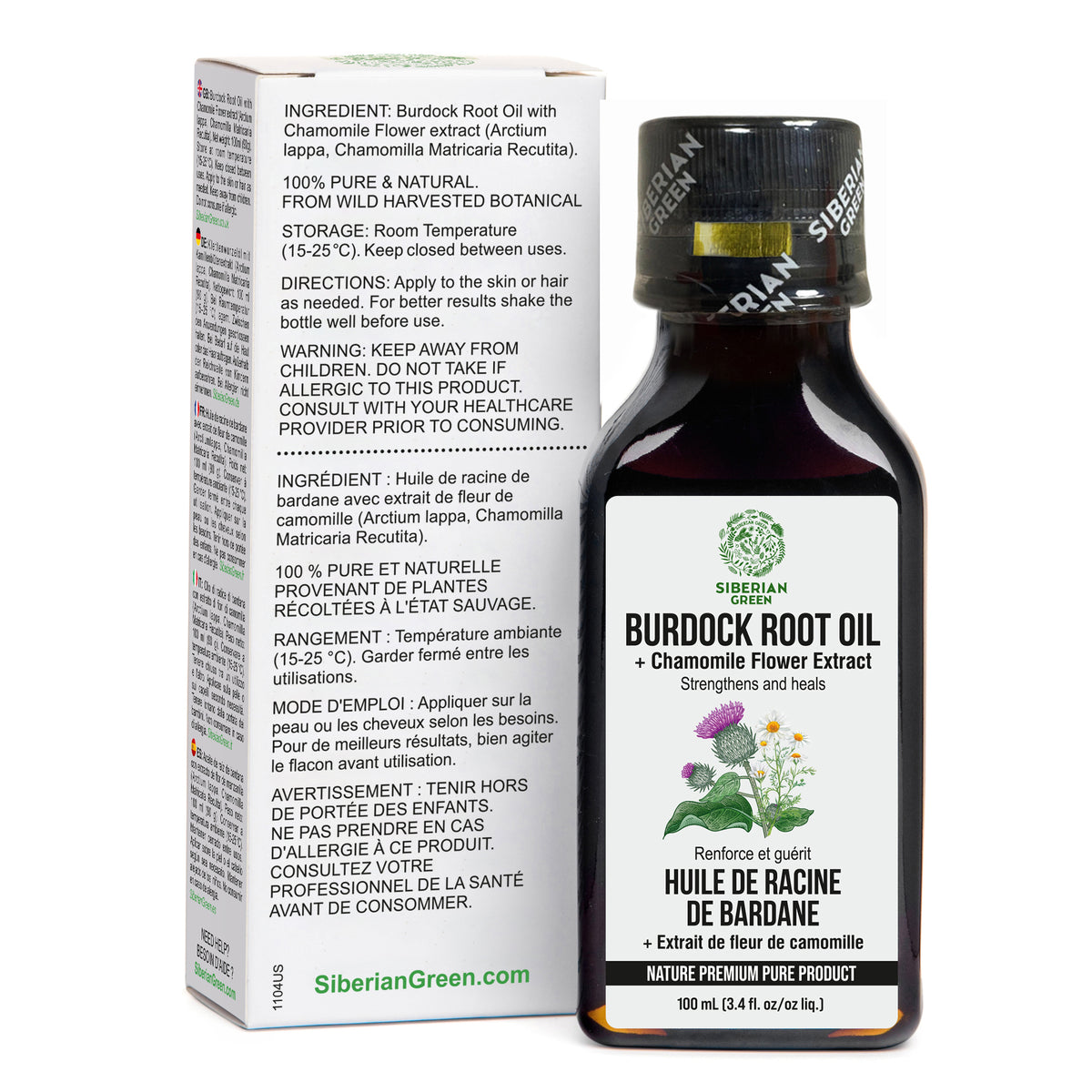 Burdock Oil with Chamomile Extract: Natural Care for Healthier Hair