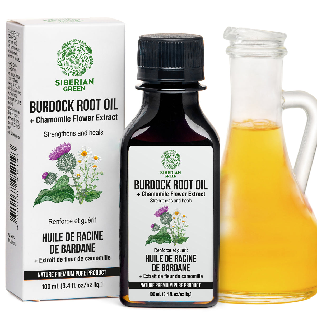 Burdock Oil with Chamomile Extract: Natural Care for Healthier Hair