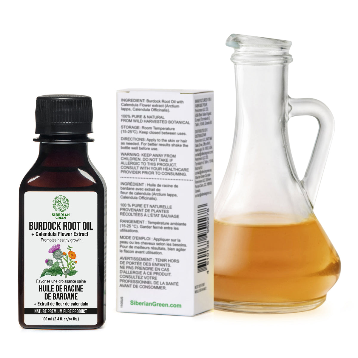 Burdock Oil With Calendula Flowers Extract For Healthier, Fuller Hair