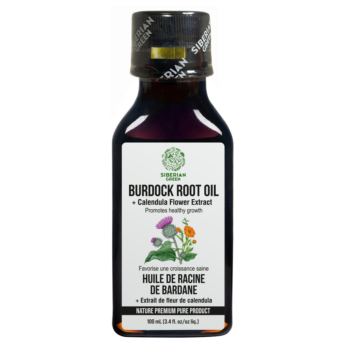 Burdock Oil With Calendula Flowers Extract For Healthier, Fuller Hair