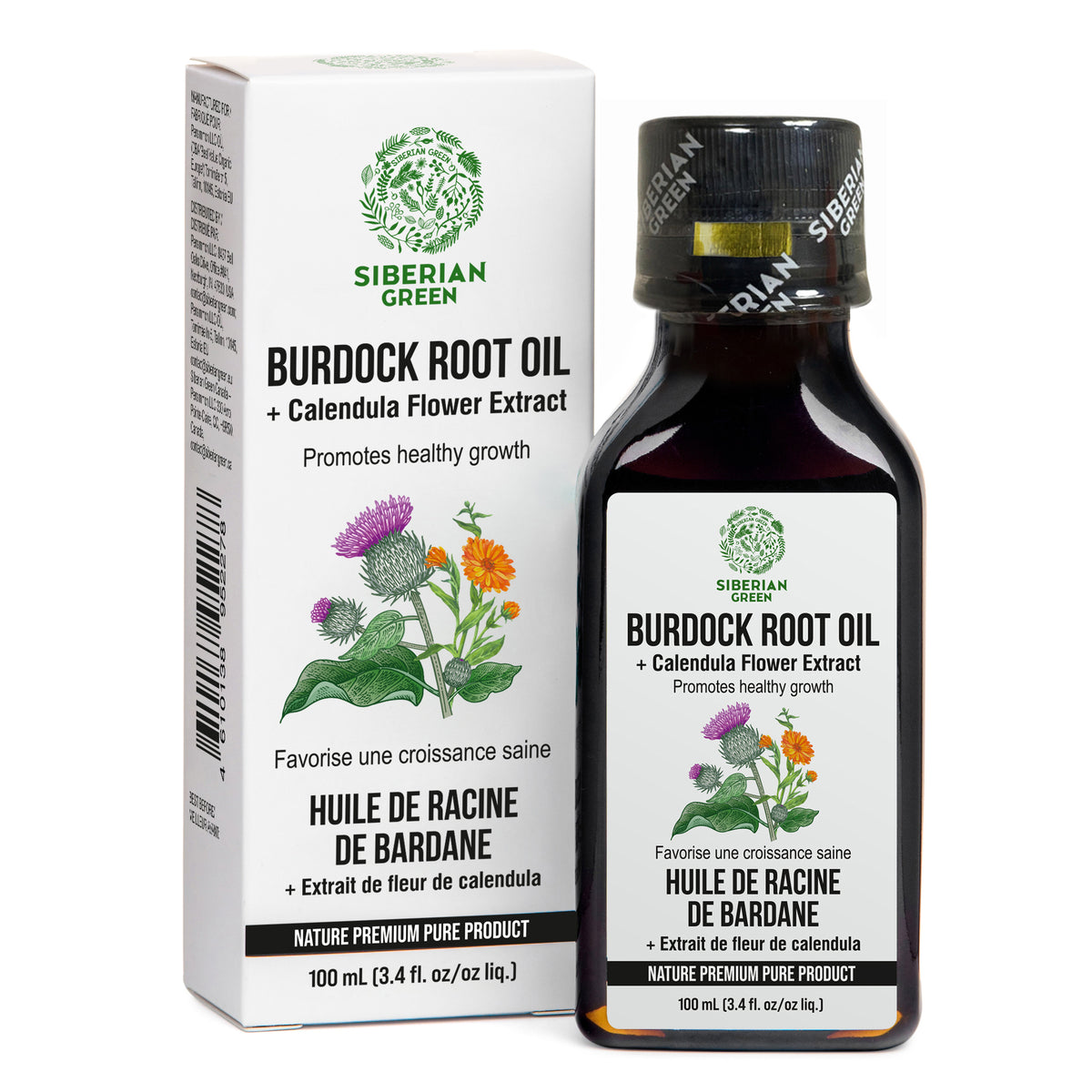 Burdock Oil With Calendula Flowers Extract For Healthier, Fuller Hair