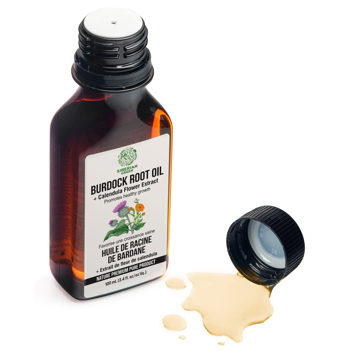 Burdock Oil With Calendula Flowers Extract For Healthier, Fuller Hair