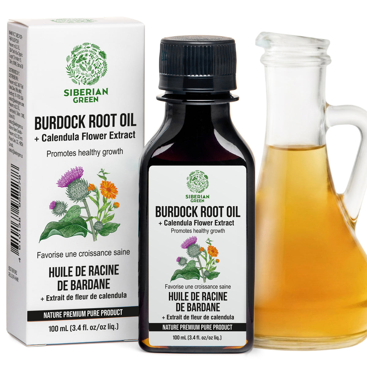 Burdock Oil With Calendula Flowers Extract For Healthier, Fuller Hair