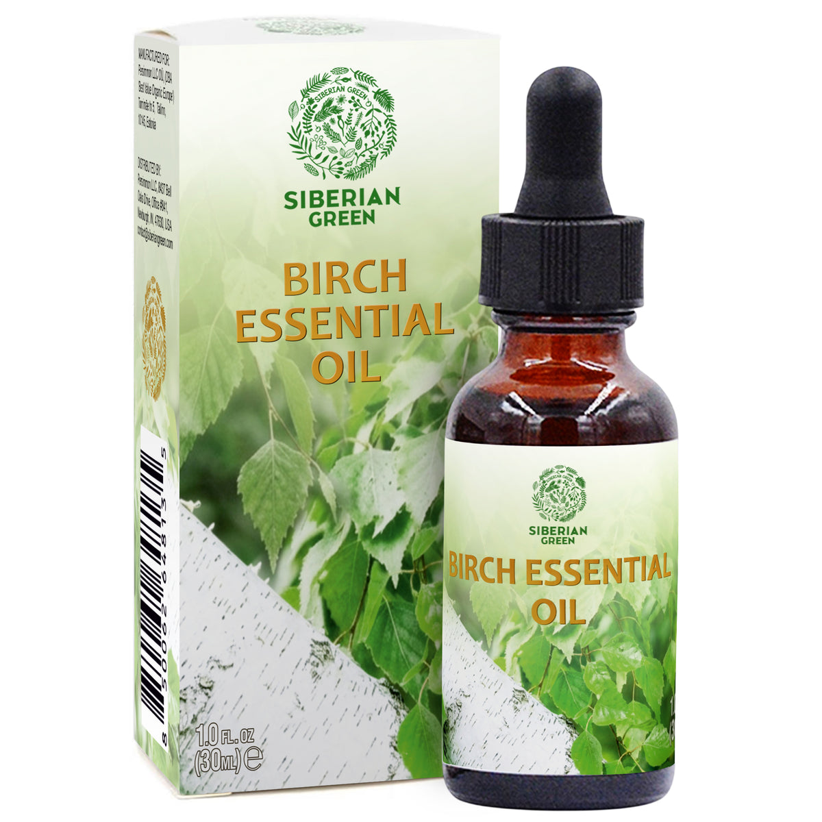 Siberian Green Birch Essential Oil 30 ml 1.0 fl oz Undiluted Aromatherapy Oil Therapeutic Grade