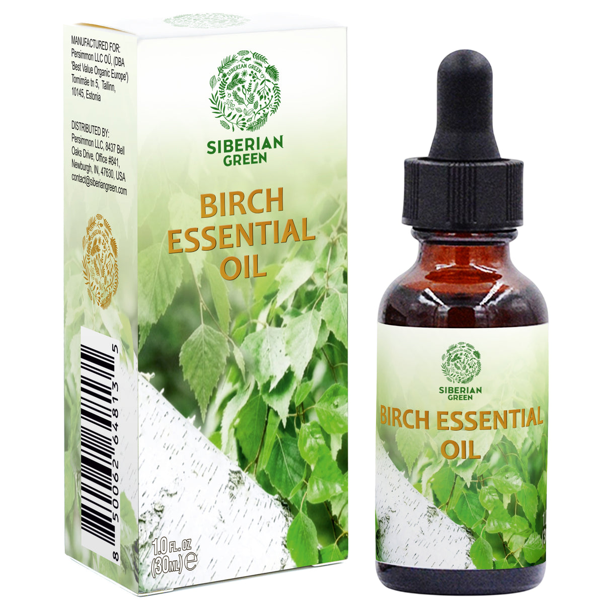 Siberian Green Birch Essential Oil 30 ml 1.0 fl oz Undiluted Aromatherapy Oil Therapeutic Grade