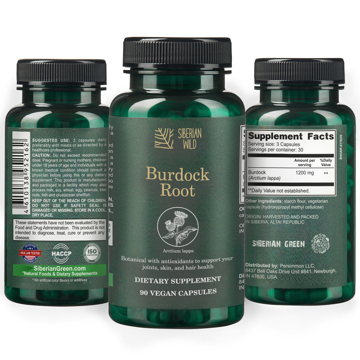 Burdock root capsules