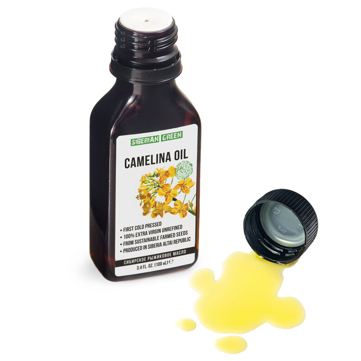 Siberian Camelina Oil | Extra Virgin Cold Pressed 100 ml | Premium Omega-3