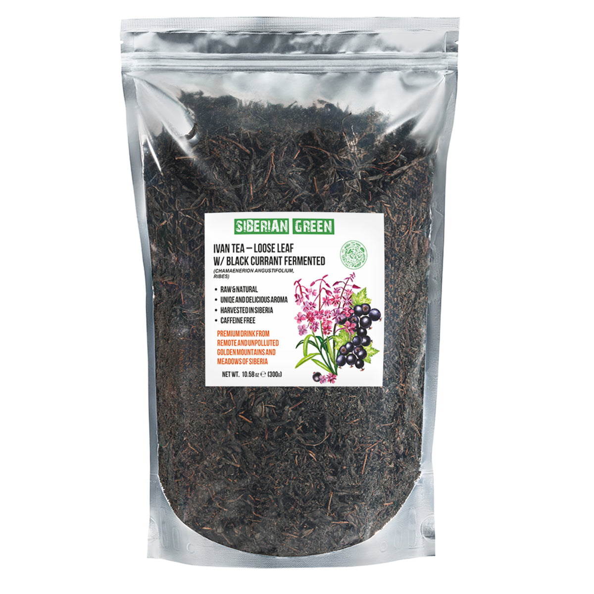 Siberian Green Fermented Ivan Tea with Black Currant Leaves – 300g