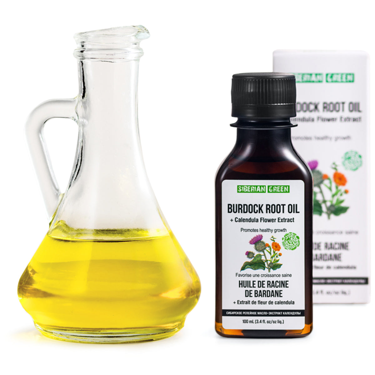 Burdock Oil With Calendula Flowers Extract For Healthier, Fuller Hair