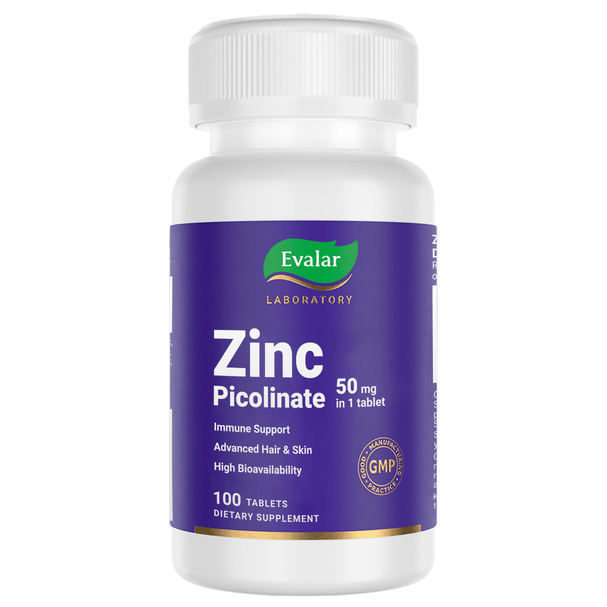 Evalar Zinc Picolinate 50 mg 100 Tablets