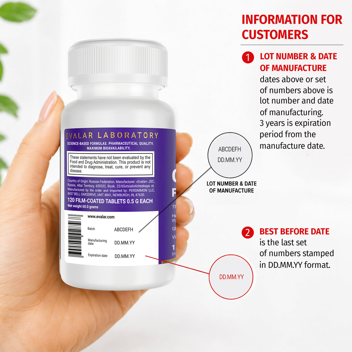 Evalar Chromium Picolinate 500 mcg – 120 Tablets