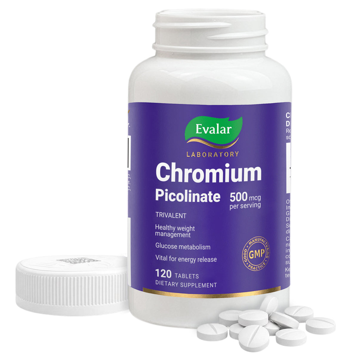Evalar Chromium Picolinate 500 mcg – 120 Tablets
