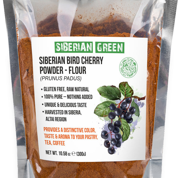 Siberian Bird Cherry Flour 300g – Natural &amp; Gluten-Free - SiberianGreen.com