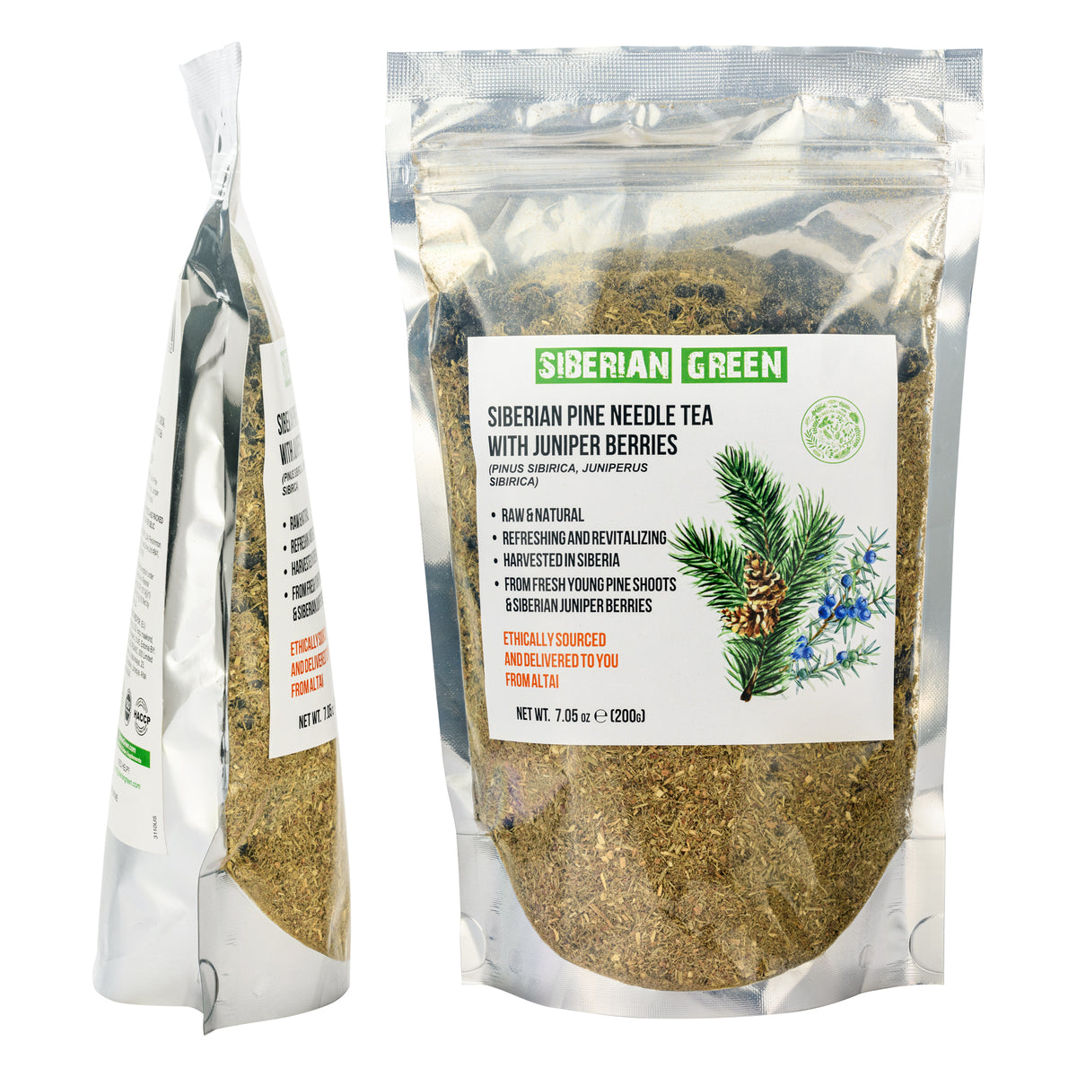White Pine Needle Tea Loose Powder 200g - 100% Natural &amp; Organic from Siberian Green