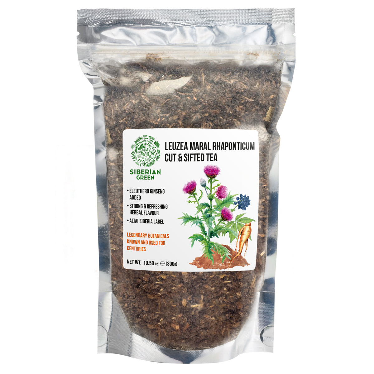 Polvo suelto de té de raíz de leuzea 300 g (10,58 oz) Maral Rhaponticum carthamoides recolectado de forma silvestre de Altai
