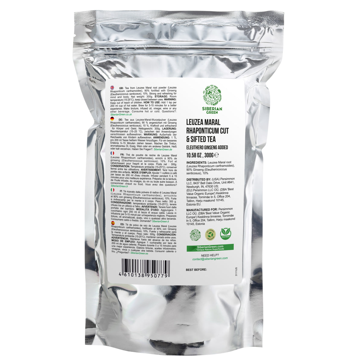Polvo suelto de té de raíz de leuzea 300 g (10,58 oz) Maral Rhaponticum carthamoides recolectado de forma silvestre de Altai